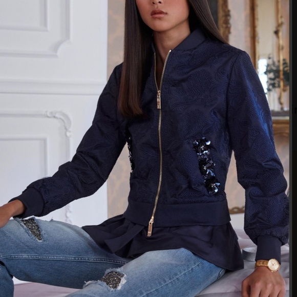 🍒NWT🍒 TED BAKER WILLOWH BOMBER JACKET - Picture 2 of 10